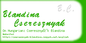blandina cseresznyak business card